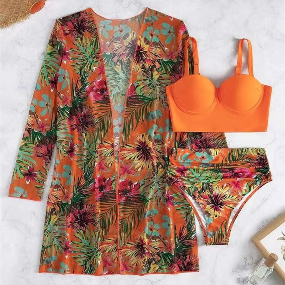 ddmytiger new cover up three piece hard pack women s bikini swimsuit H