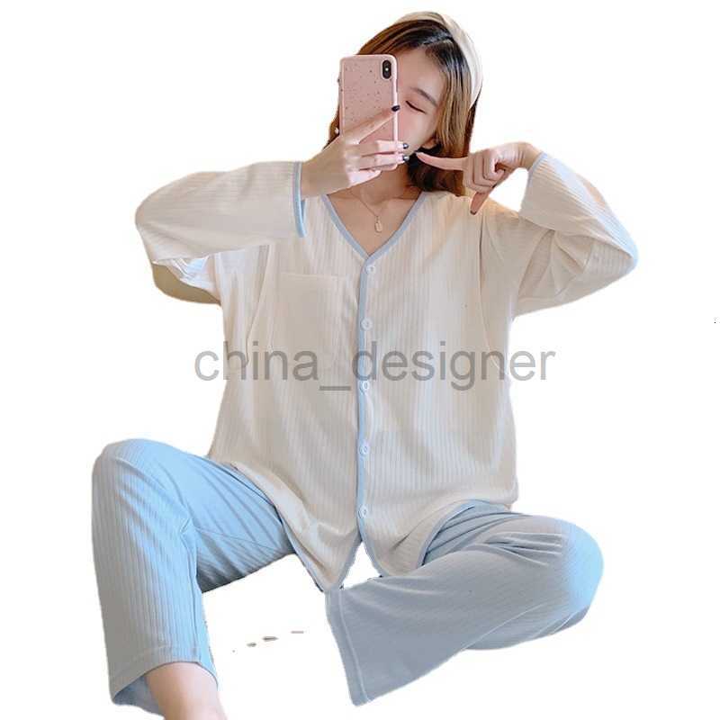 Pregnant women's pajamas spring and autumn cotton thin summer maternity clothes in April postpartum lactation pregnant women hospitalized 5 home