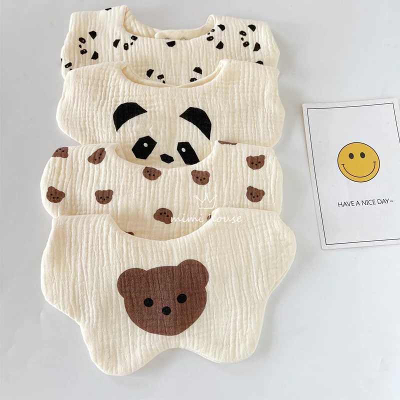 Bibs Burp Cloths Baby Bibs Cotton Boys and Girls Bib Cute Print Newborn Burp Cloths Waterproof Infants Mesh Bibs Baby Feeding AccessoriesL4812