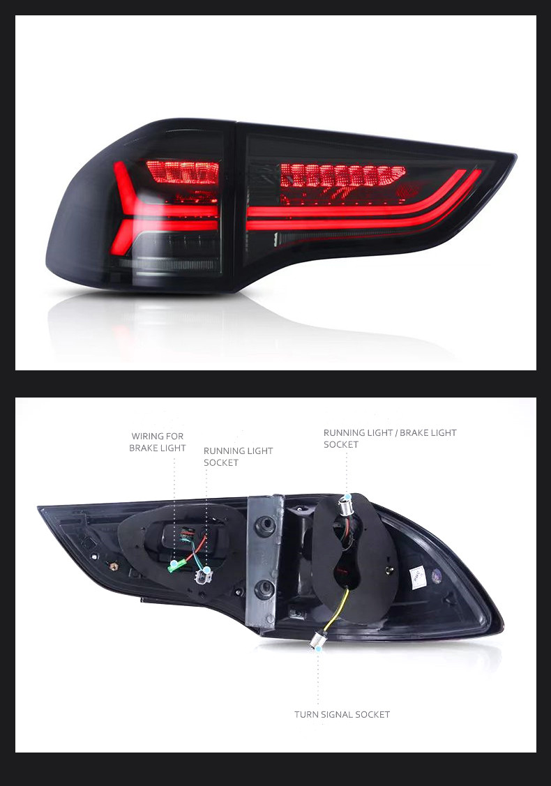 LED Tail Light for Pajero Sport 2004-20 15 LED Taillights Assembly Sequential Dynamic Turn Signal Reverse Lamp