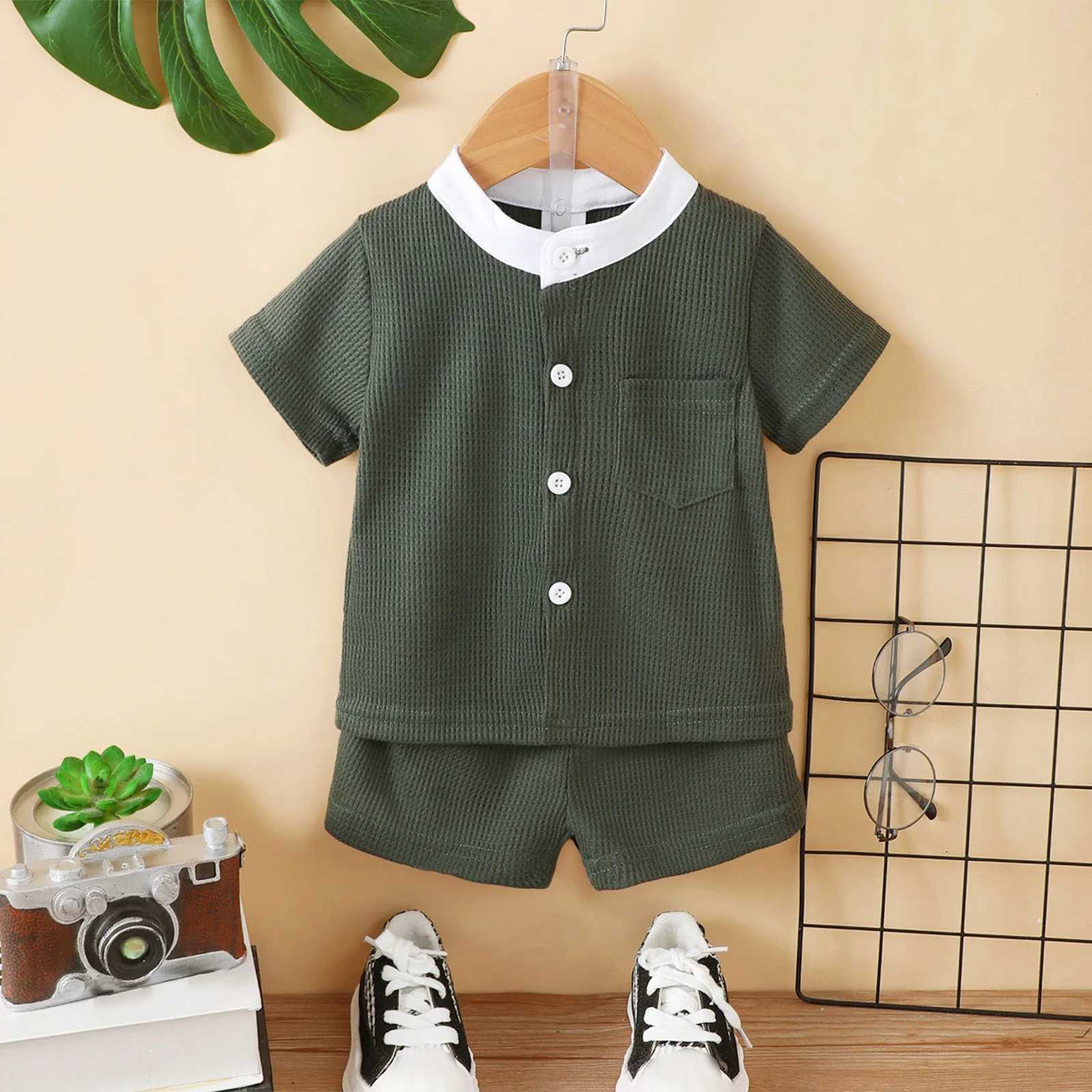 Clothing Sets 2024 New Summer Childrens Clothing Sportswear Baby Boys Clothing Suit T-shirt+shorts 2Pcs Sets Children Clothes Set 1 2 3 Years
