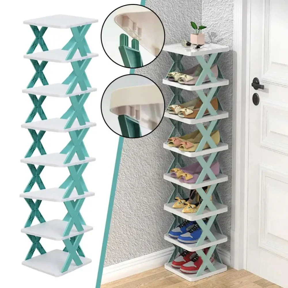 Shoes Racks Storage Organizer Detachable Shoe Saves Family Household Rack Multi Layer Simple Shelf Color Cabinet 240513
