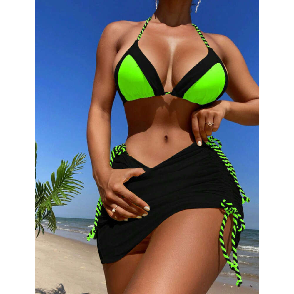 Ddmytiger New Sexy Three Piece Set With Contrast Color Bikini Women S Swimsuit H