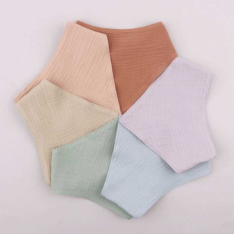 Bibs Burp Cloths Soft Cotton Baby Bib Triangle Scarf Solid Color Snap Button Bibs Baby Feeding Drool Saliva Towel Bandana Burp Cloth Baby StuffL4812