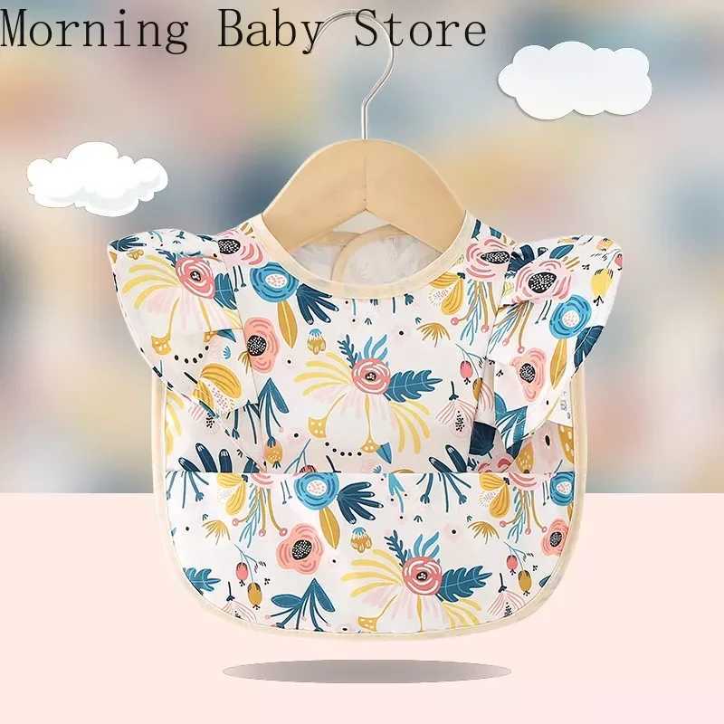 Bibs Burp Cloths Cartoon Dots Baby Eating Bib Waterproof Anti-dirty Infant Saliva Towel Kids Feeding Apron Boys Girls Sleeveless Burp ClothsL4812