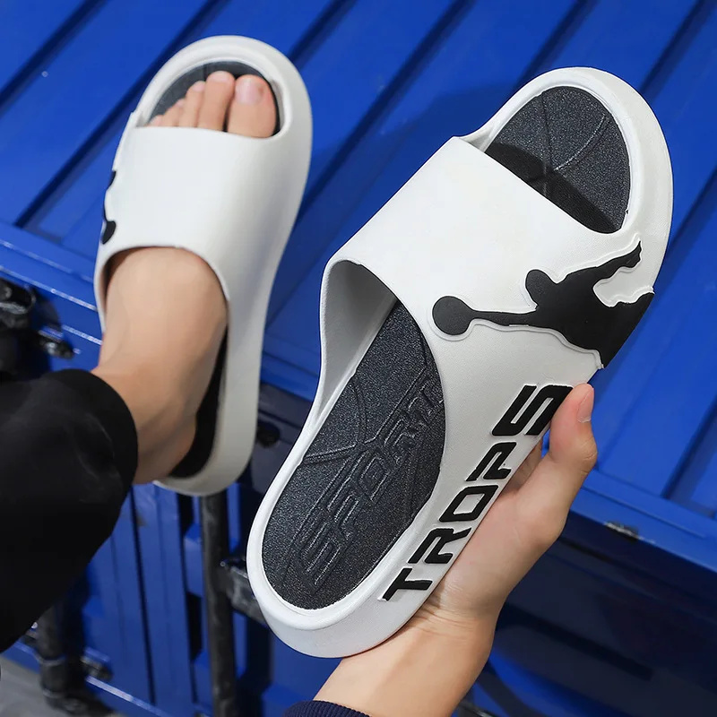 Slippers Men With A Feeling Of Stepping On Feces In Summer Casual Sandals For Teenagers Outdoor Sports Basketball