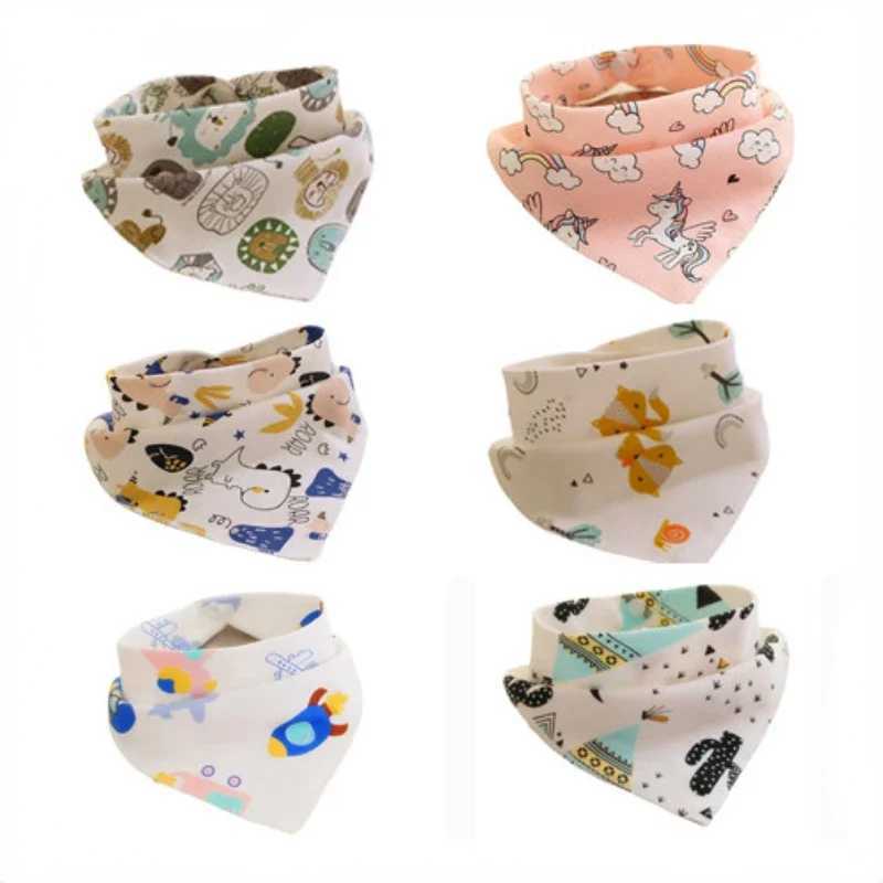 Bibs Burp Cloths New Baby Bibs Triangle Cotton Bandana Bibs for Boys Girls Burp Cloth Baby Scarf Meal Collar Feeding Accessories Saliva TowelL4812