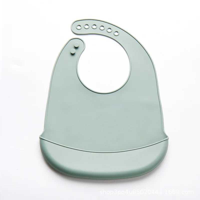 Bibs Burp Cloths Baby Bib Adjustable Waterproof Bibs Babies Soft Edible Silicone Newborn Saliva Dripping Towel Drooling Children Scarf BPA FreeL4812