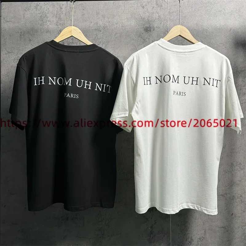 Men's T-Shirts New Black Ih Nom Uh Nit White Fashion T Shirt Women Diamond Masked Men Strtwear T-Shirt Clothes Ts T240515