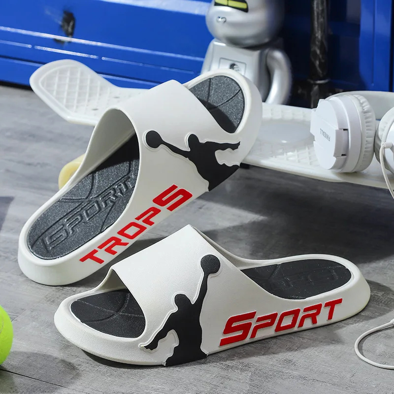 Slippers Men With A Feeling Of Stepping On Feces In Summer Casual Sandals For Teenagers Outdoor Sports Basketball