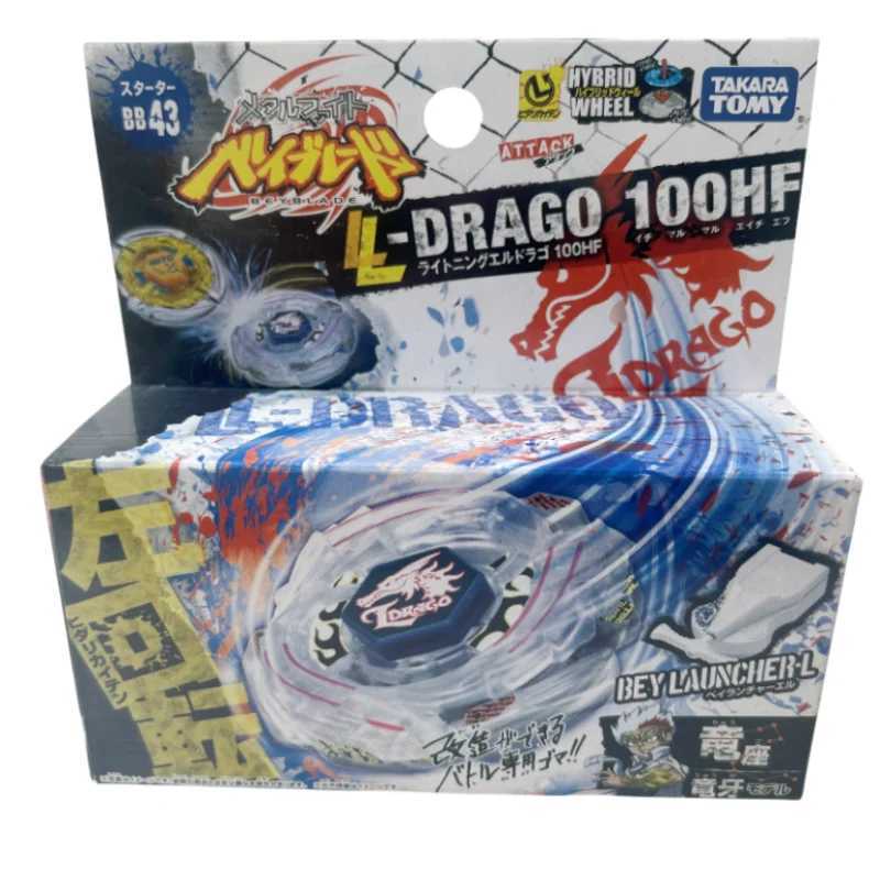 4D Beyblades Takara Tomy Beyblade Metal Battle Fusion Top BB43 L- DRAGO 100HF WITH Light Launcher