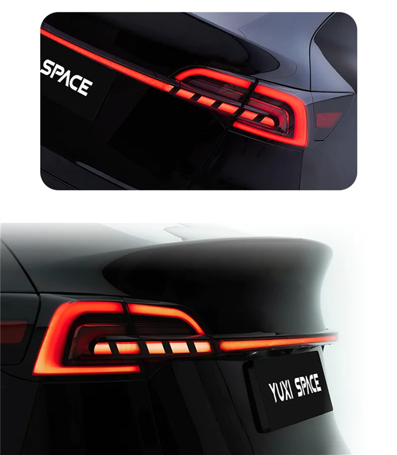 Through Taillight for Tesla Model Y Model3 20 18-20 23 LED Taillamp Rear Brake Lights Starlink Cross Taillight Accembly