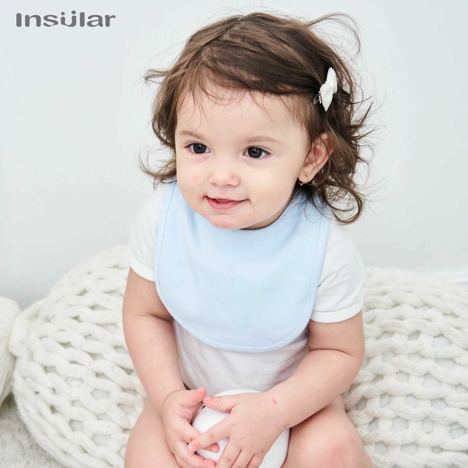 Bibs Burp Cloths Insular Organic Cotton Baby Scarf Burp Cloth Bandana Bibs Solid Newborn Baby Boy Infant Girl Toddler Winter Scarf BibL4812