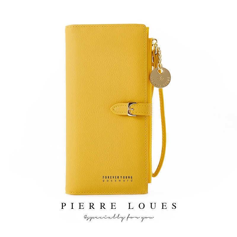 Wallets Long Women's Wallet Female Cell Phone Purses Pendant Coin Purse Card Holder Wallets Leather Wristlet Clutch Money Bag Red Wallet G230327