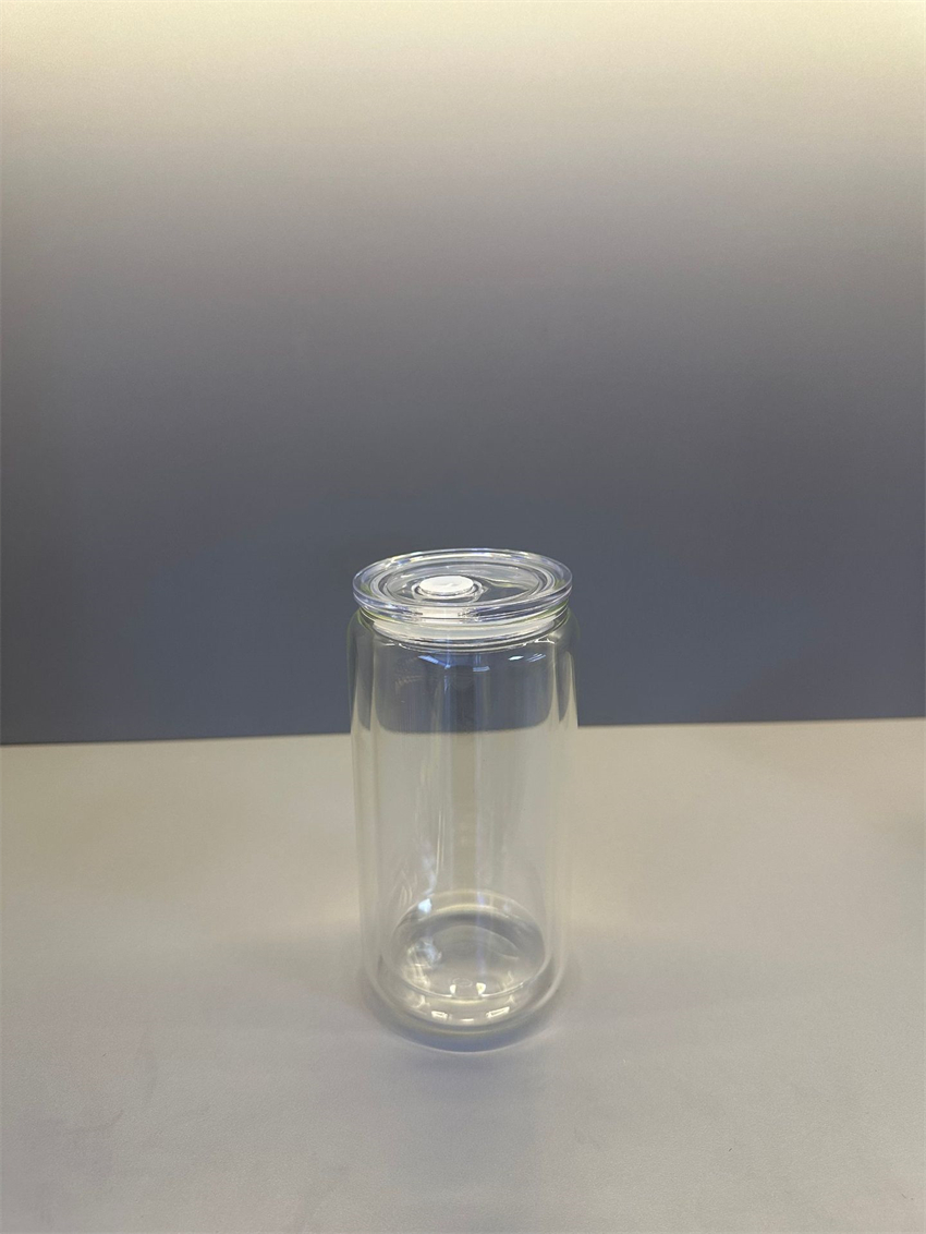 snow globe 16oz plastic with pre-drill stopper mason jar acrylic libbey can cups colored PP lid straw cola food drin cup student reusable drinking tum