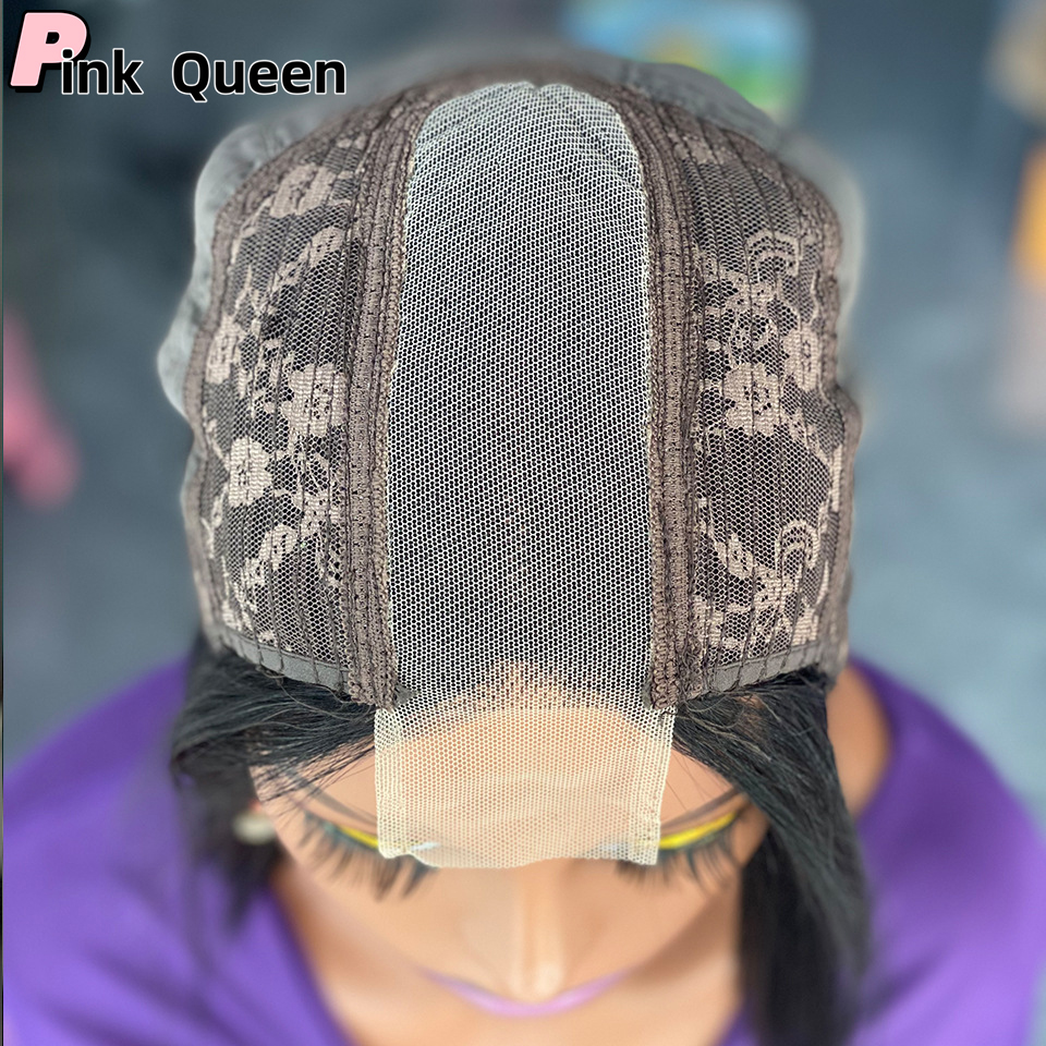 2X6 DoubleDrawn Chinese Bone Straight Hair Silky Straight Lace Front Wig Brazilian Virgin Human Hair 13x4 Full Lace Wigs for Women Natural Color