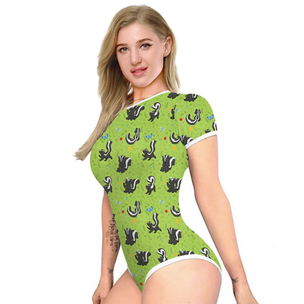 New unicorn for women's slim fitting short sleeved jumpsuit briefs, popular and fashionable pants F51521