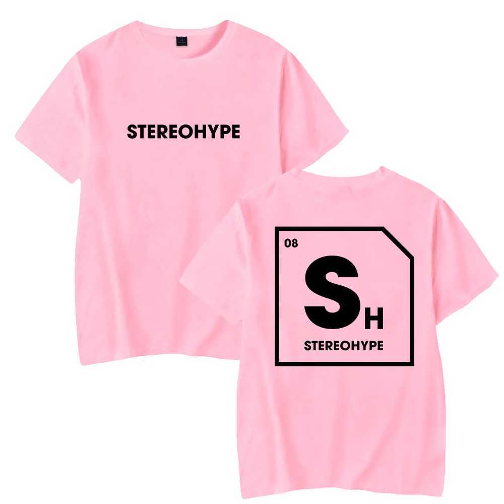 Men's T-Shirts James Hype Stereohype T-shirt Crewneck Short Slve T Men Womens Tshirt Hip Hop Clothes T240515