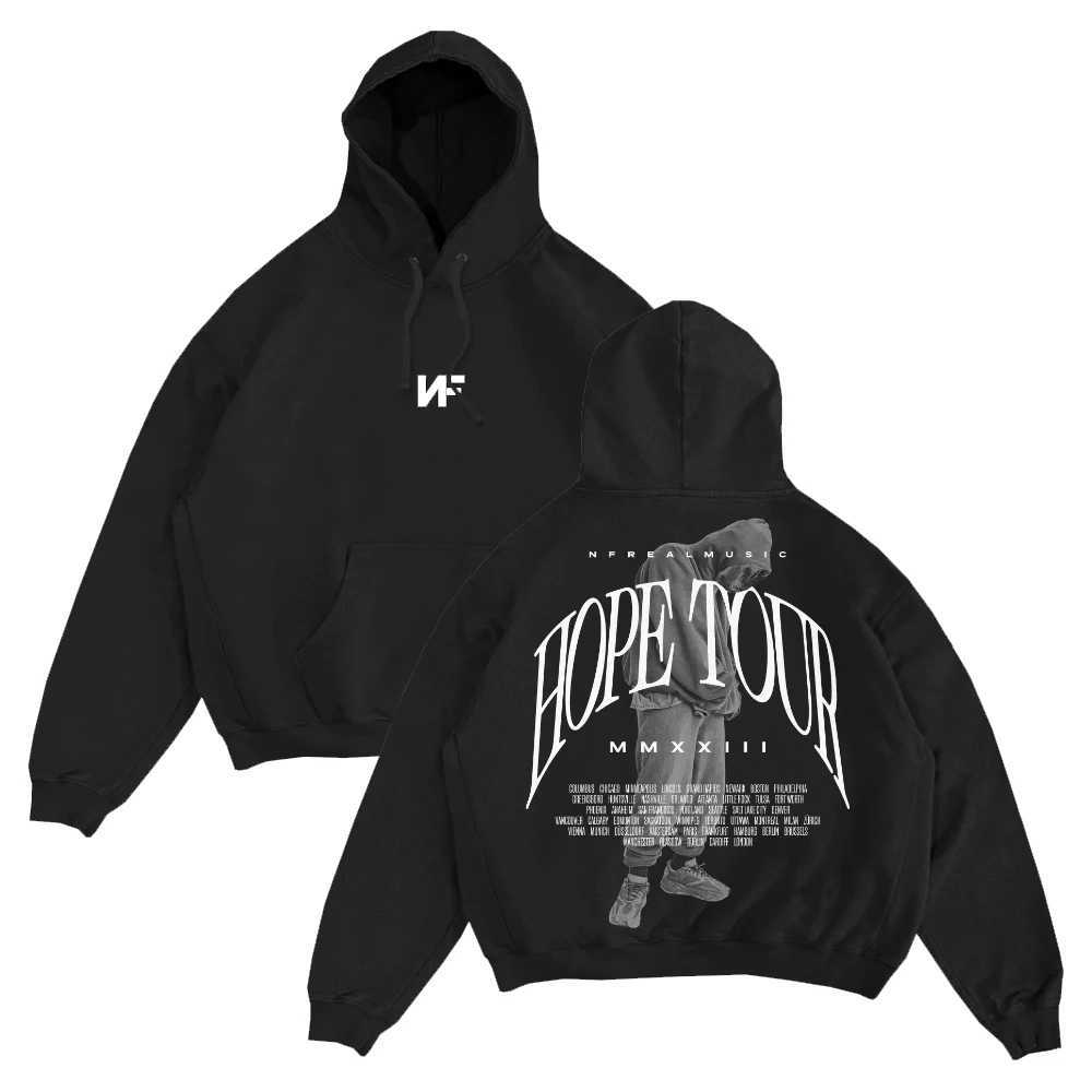 Men's Hoodies Sweatshirts Rapper NF Hope Tour Hoodie Long Slve Strtwear Women Men Hooded Sweatshirt 2023 World Tour Hip Hop Clothes T240515