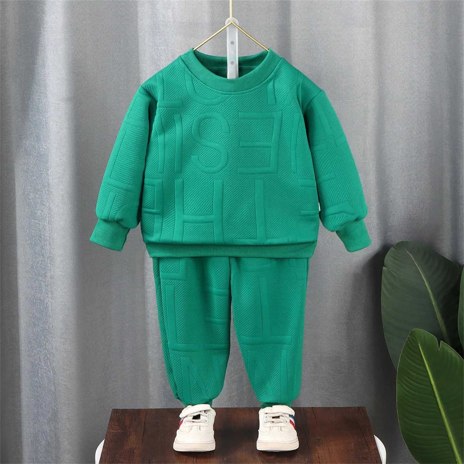 Clothing Sets 2Pcs Tracksuit Children Boys Girls Casual Clothes Sets Baby Kids Sports Sweatshirt Pants Outfits 1-16 Yrs Children Sweatsuits