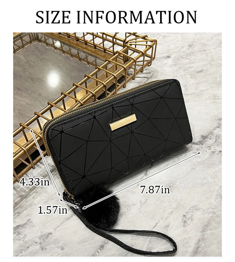 Fashion Zipper Wallets Womens Long Purses Handbags Coin Purse Cards Holder PU Leather Billfold Wallet 240514
