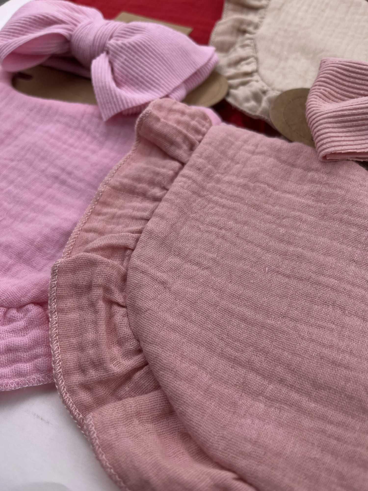Bibs Burp Cloths 2Pcs/Lot Ribbed Baby Bibs Hair Bows Headbands for Baby Boys Girls Ruffled Flower Saliva Towel Feeding Burp Cloth Scarf HeadwearL4812