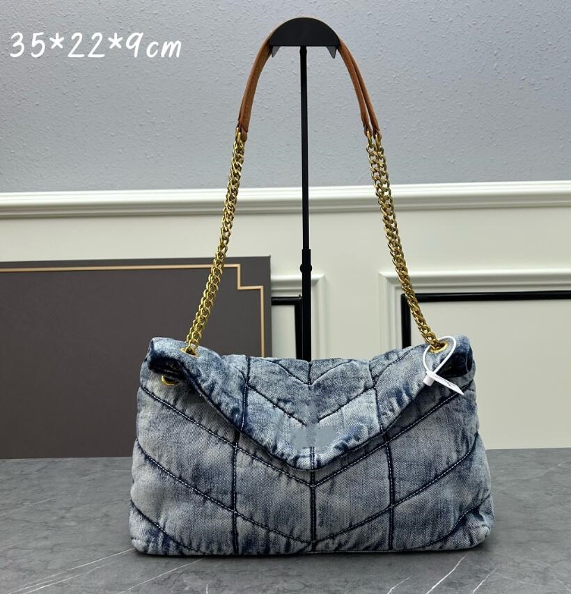 7A Basse Designer Basse DI Denim Basse DI Maniglie Basso DI Lugo DI Lugo Vera Pulta Getta DI Messaggio Catafa Croppo Classo Classe Donna Donna Pusse-image