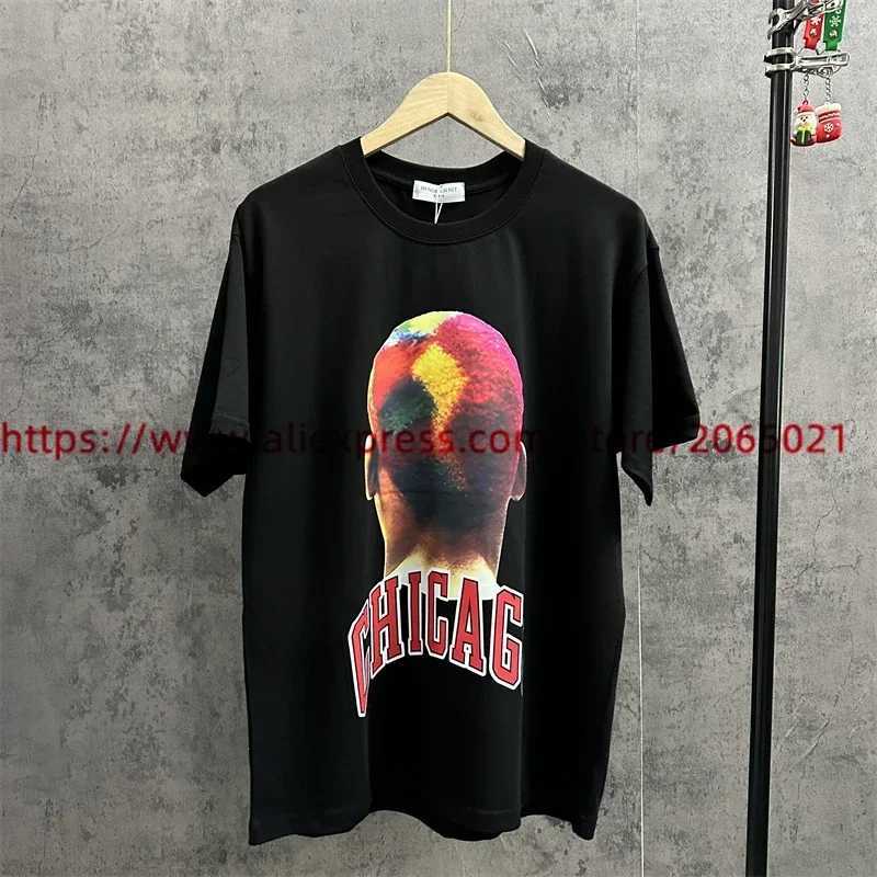 Men's T-Shirts Good Quty Chicago IH NOM UH NIT Leopard Print Hair Fashion T Shirt Men Back Number 91 Women Vintage Ts T-Shirt GYM T240515