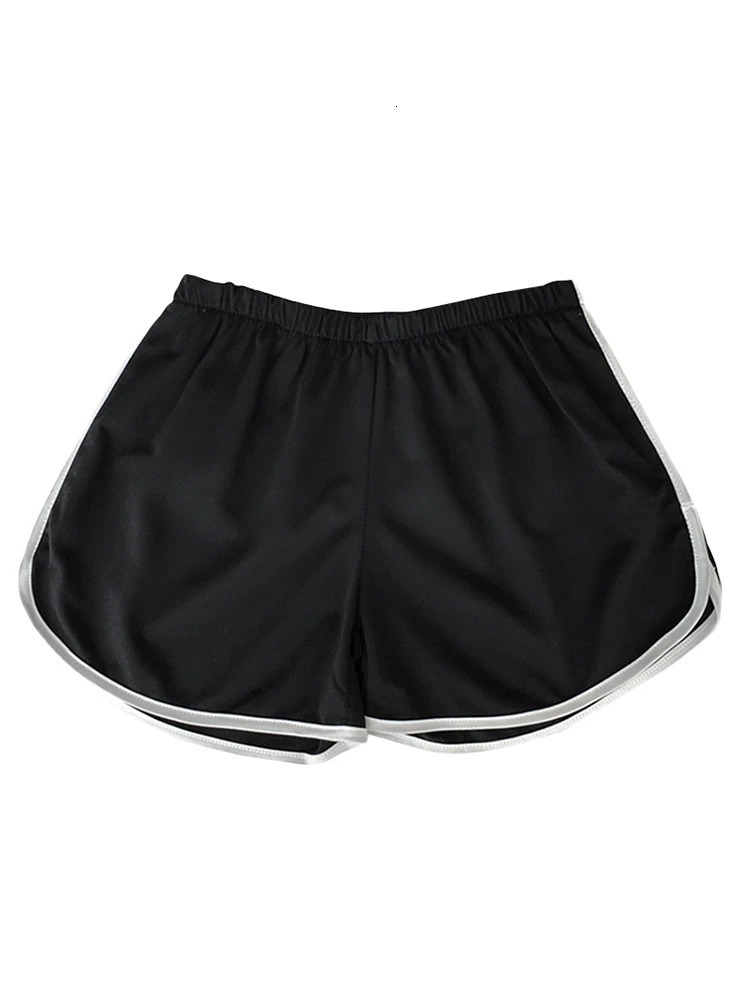 Striped Sports Shorts for Women Simple Loose Casual Slimming Short Ladies High Waisted Monochrome Summer Fashion 240508