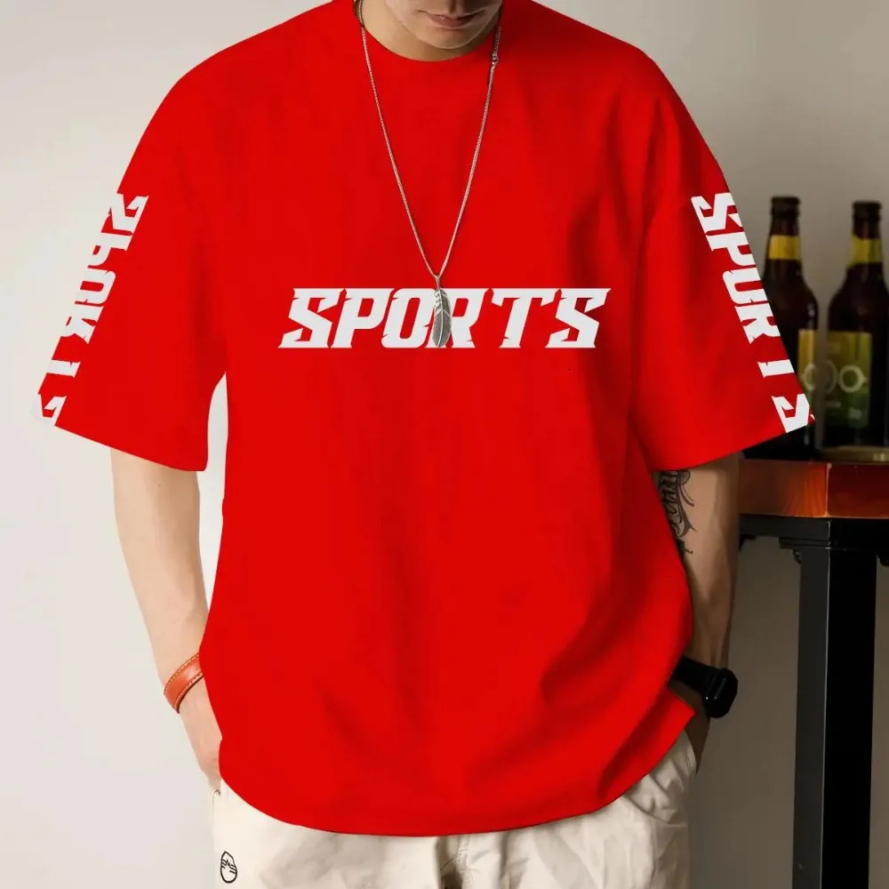 T-Shirts for Mens 3d Letter Print Man Short Sleeve T-Shirt Fashion Street Tops Hip Hop Tee Oversized T Shirt Men Clothes 240513