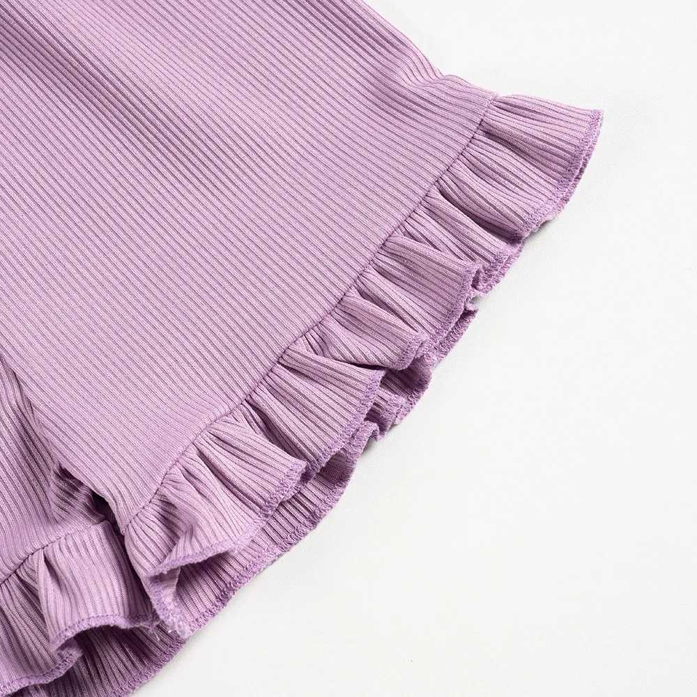 Clothing Sets 6 Color Girls Solid Shorts Outfits Fly Sleeves Tops Ruffles Shorts Clothes Sets Toddler Girls Kids Fashion Summer Clothing 0-6Y