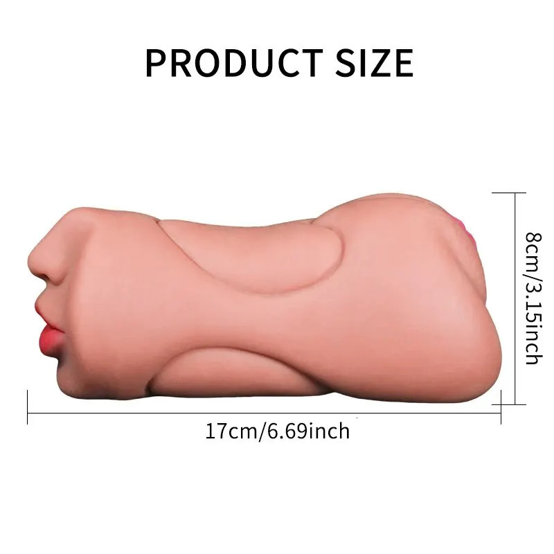 3 IN 1 Sex Toys Masturbation For Men Deep Throat Artificial Real Pussy Oral Male MasturbatorBlowjob Realistic Rubber Vagina 240515