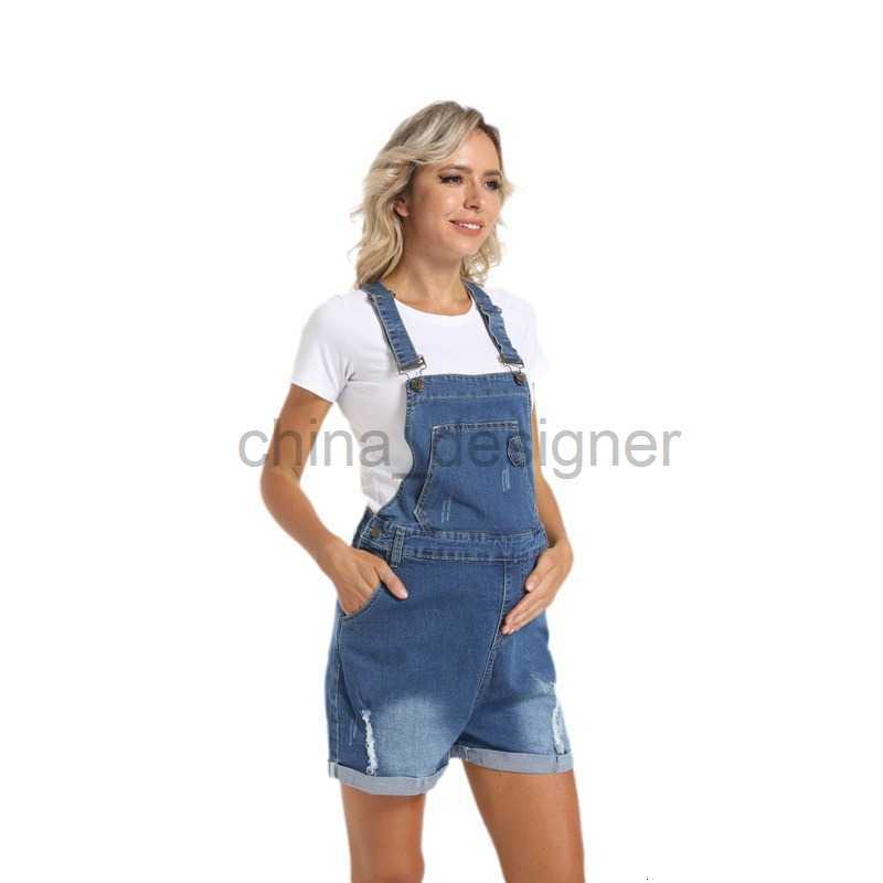 Summer New Pregnant Women's Cowboy Strap Pants, Slim Slim, Large, Loose Flipped Shorts