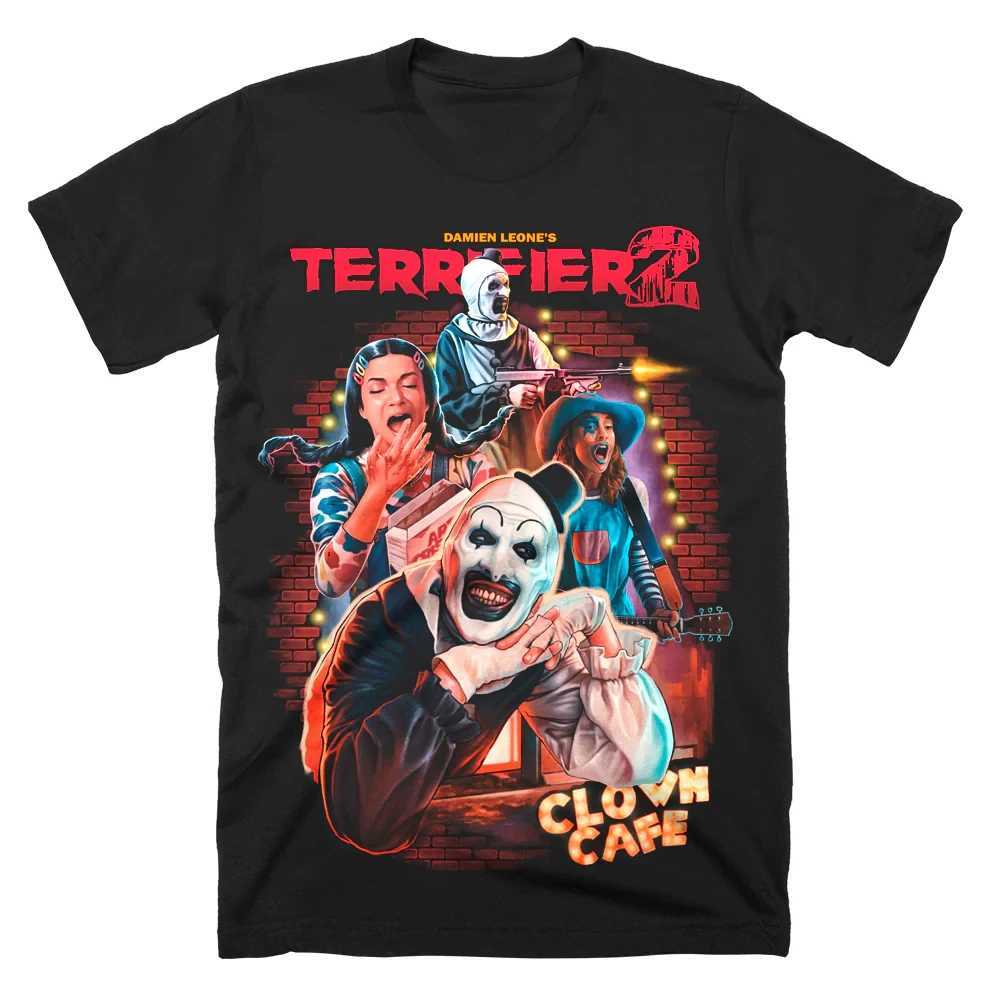 Men's T-Shirts Terrifier T-shirt Horror Movie Hallown Merch Black T Women Men Crewneck Short Slve Strtwear 3D Clothes T240515