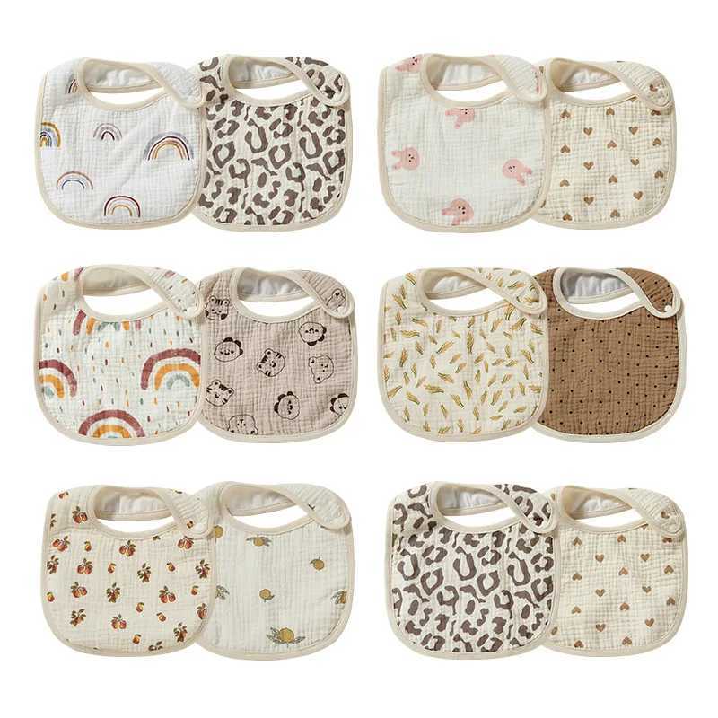 Bibs Burp Cloths New Waterproof Cotton Baby Bibs Infants Cute Cartoon Print Feeding Saliva Towel Newborn Toddler Soft Burp Cloth For Kid BibL4812