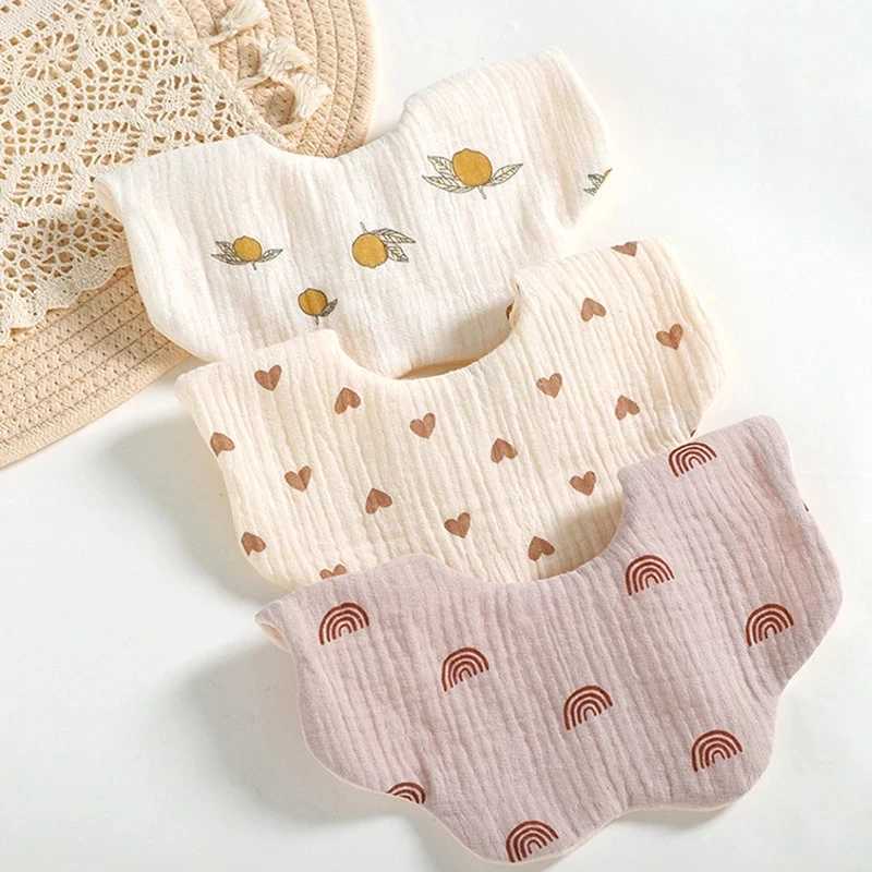 Bibs Burp Cloths Cotton Gauze Baby Bib Babies Accessories Newborn Baby Apron Feeding Bib 6 Layer Muslin Burp Cloths Kids Saliva Towel New BornL4812