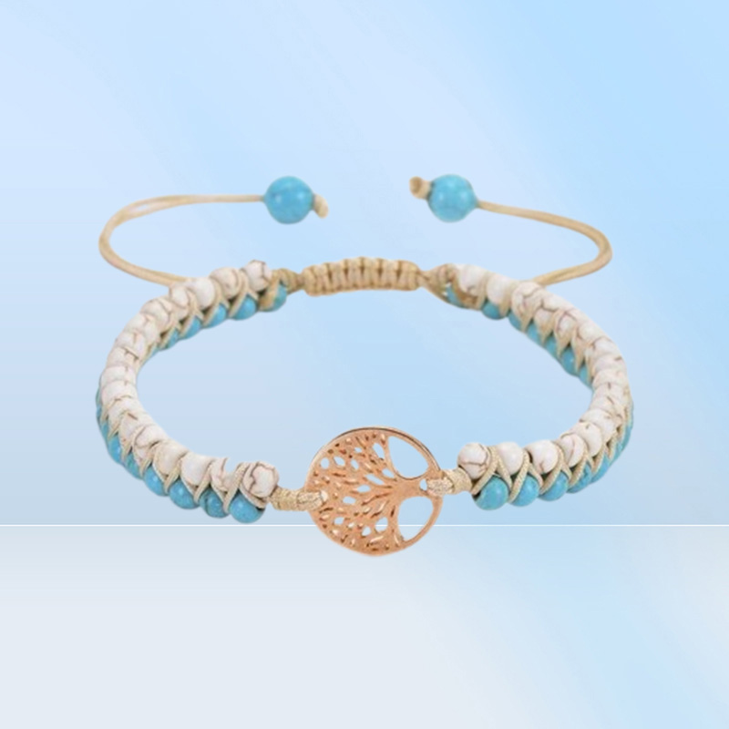 Charm Bracelets 6Mm Natural Chakra Beads Bracelet Tree Of Life Handmade String Braided Women Men Yoga Jewelry Gift C3 Drop Deliver