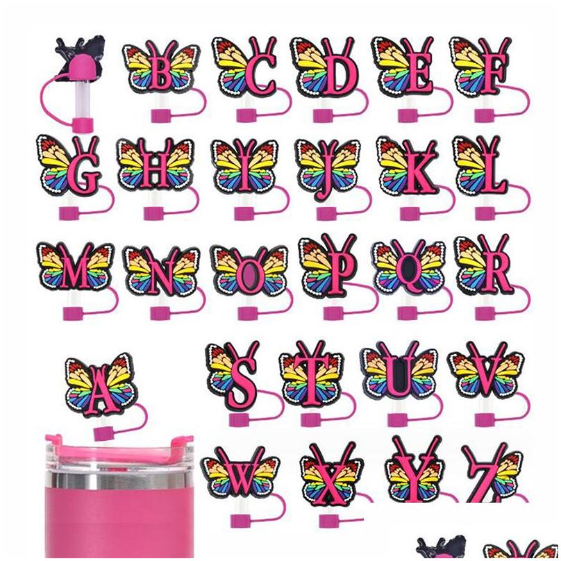 Drinking 10Mm Straws Sile Custom St Topper Charms Er For Tumbers Wholesale Cute Pvc Drop Delivery Dh9ud