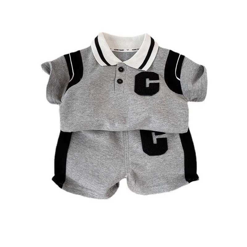 Clothing Sets New Summer Clothing Set Baby Boys and Girls Sports and Casual Set Childrens Short sleeved Top Short sleeved WX