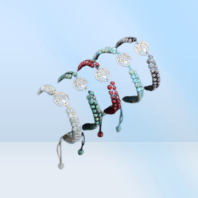 Charm Bracelets 6Mm Natural Chakra Beads Bracelet Tree Of Life Handmade String Braided Women Men Yoga Jewelry Gift C3 Drop Deliver