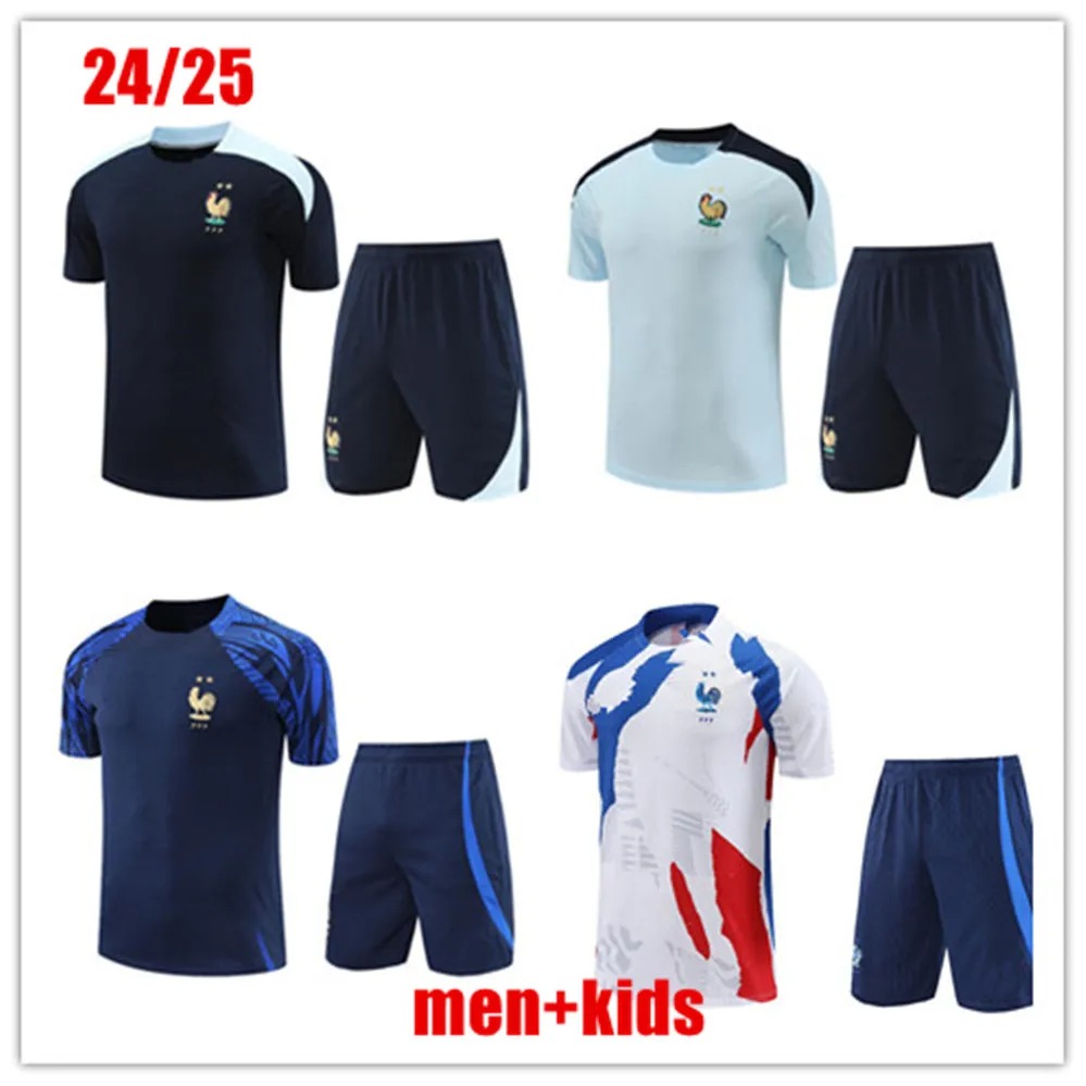 2024 French club Full Sets soccer jerseys 22 23 Tank top short sleeved set training suit GIROUD MBAPPE Maillot de foot equipe Maillots kids kit football shirt 666