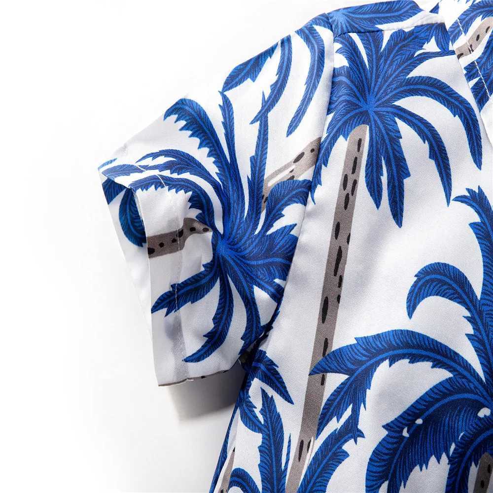 Clothing Sets Lioraitiin 3Pcs 1-6Y Baby Boys Summer Set Hawaiian Short Sleeve Button Up Shirt+Shorts+Belt Casual Set WX