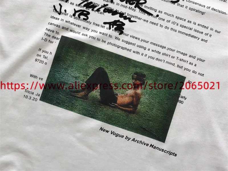 Men's T-Shirts 2024ss Raf Simons T Shirt Men Women 1 1 Best Quty Summer Style White Top T T-shirt T240515