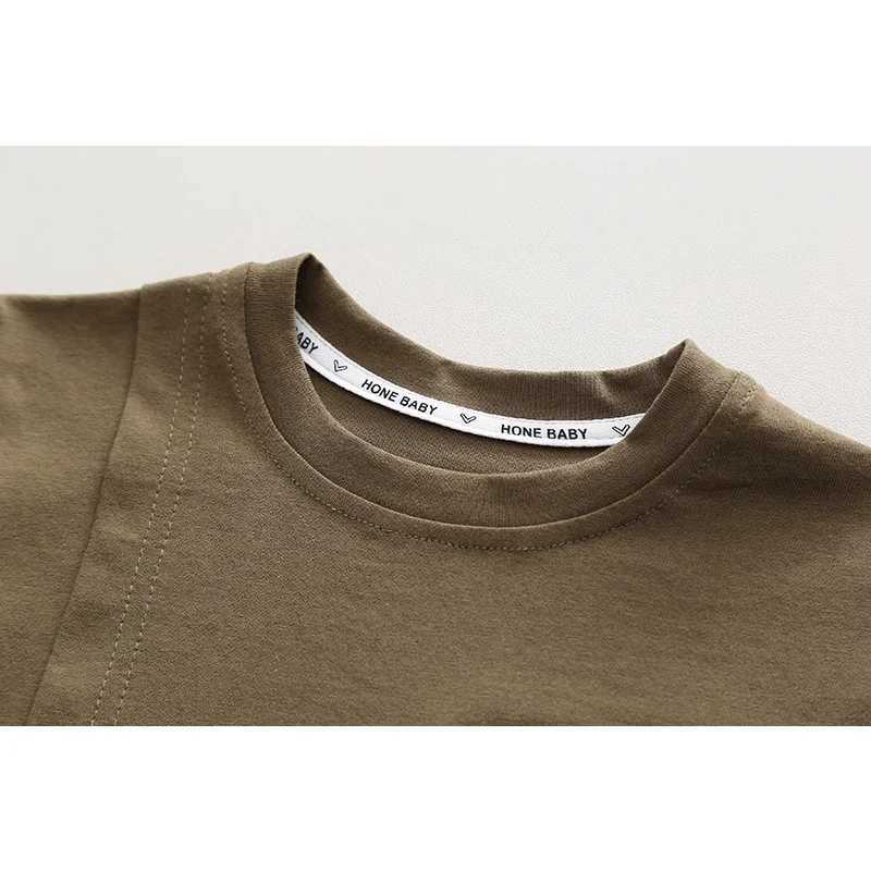 Clothing Sets 2PCS T-shirt Set Baby Summer Fashion Casual Boys and Girls T-shirt Striped Shirt Set Childrens Clothing WX