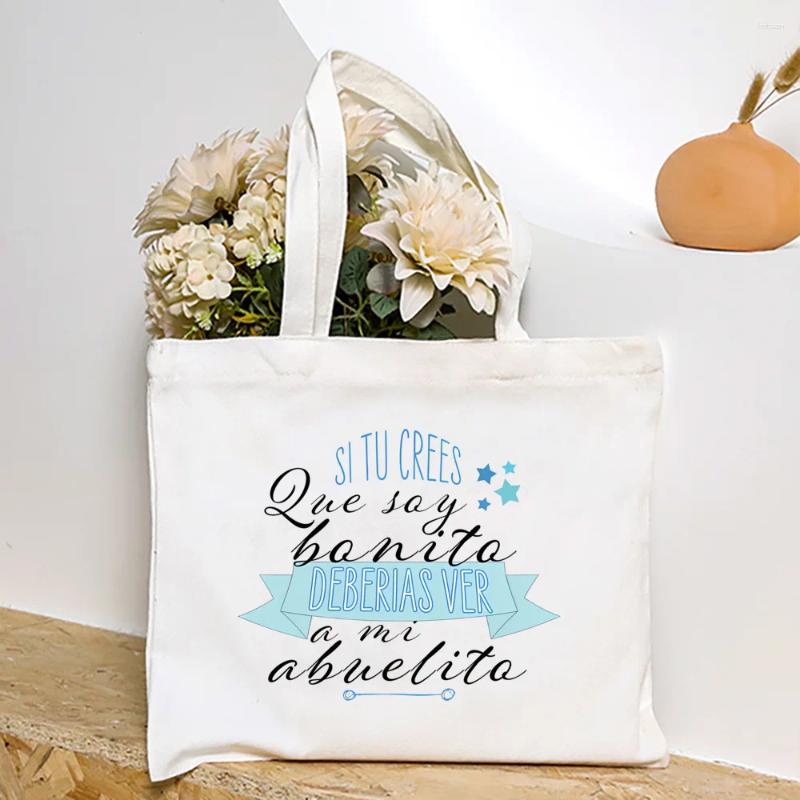 Shopping Bags I Have The Grandparents New In World Print Women Tote Travel Canvas Grandparent Days Surprise To Grandma