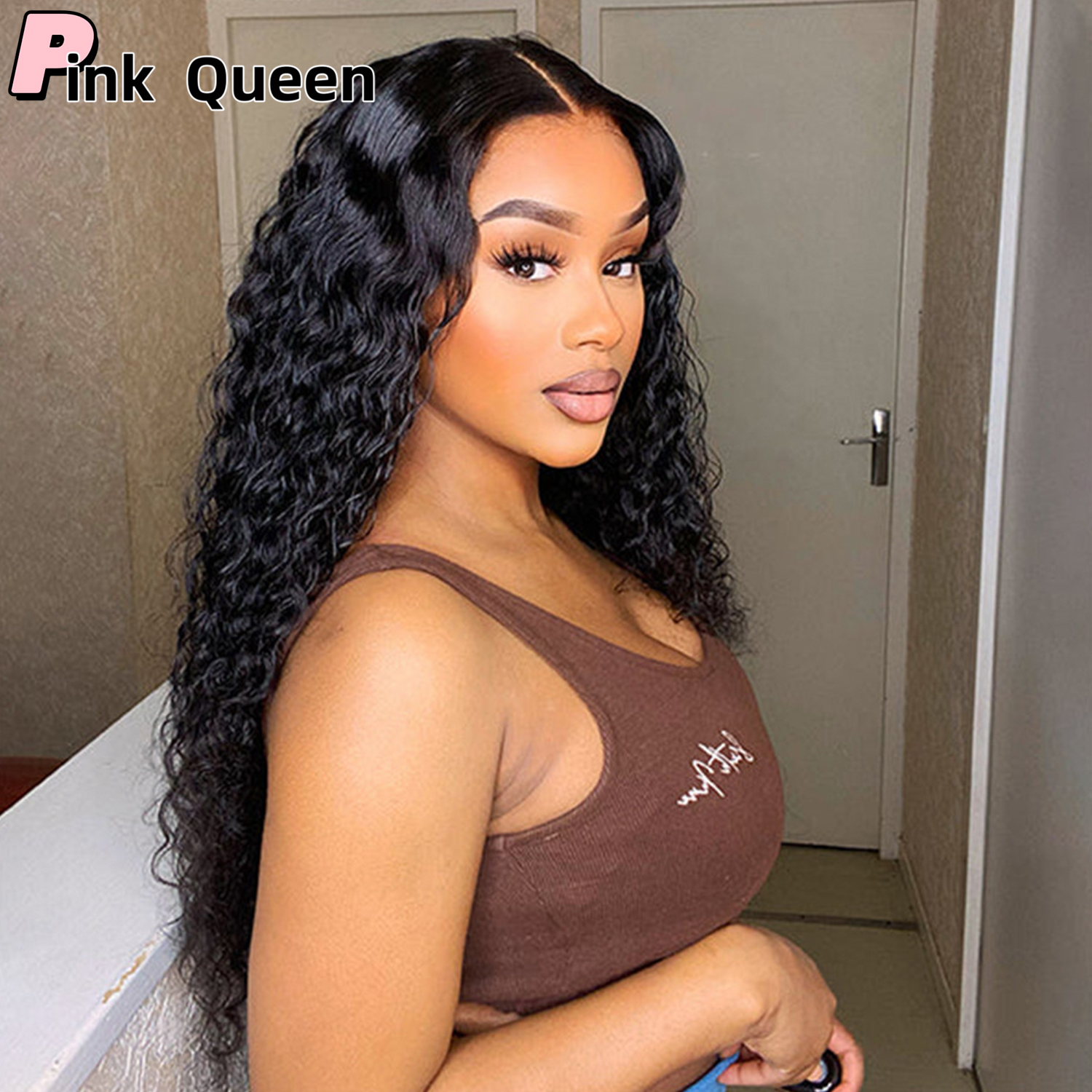13x4 Transparent Water Wave frontal wig Human Hair Short curly human hair wigs Lace Front Wigs 150 Density Lace Wigs For Women Curly Burmese Hair