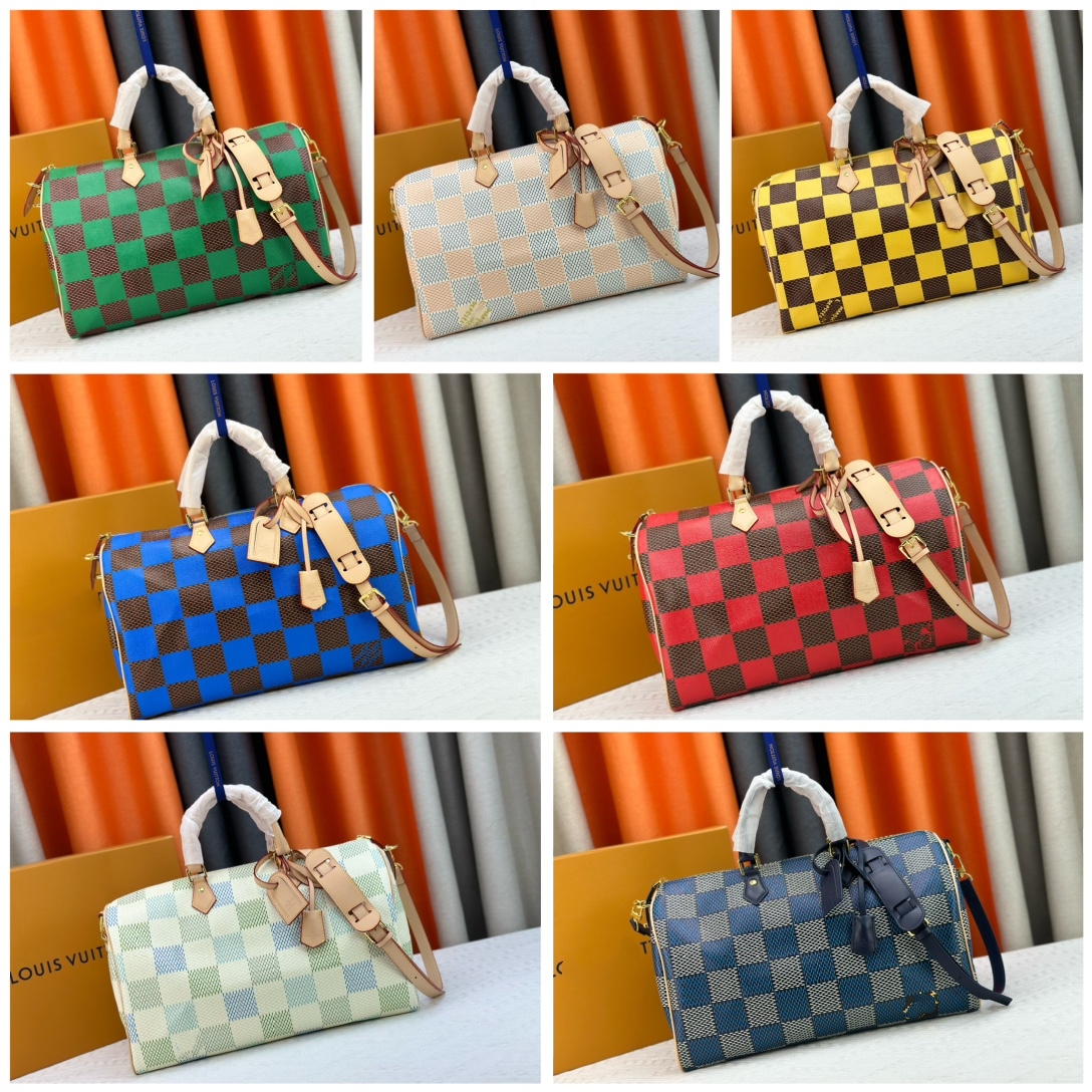 Quality Bags Mens Duffel Bags Plaid Letter P9 Keepall Handbags Luxury Brand Couples Shoulder Bags Storage Totes Women Shoulder Bags Crossbody Bags Totes Purses