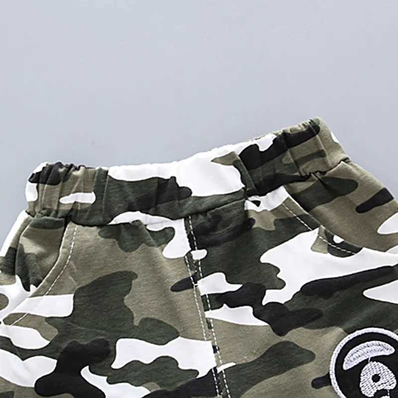 Clothing Sets Summer baby boy clothing set childrens baby camouflage short sleeved set T-shirt+short sleeved childrens boy fashionable casual clothing