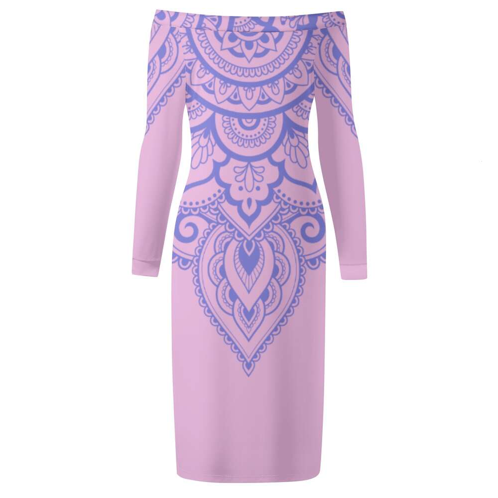 Women's Long Sleeve Off The Shoulder Lady Dress dongdumaoyi P1551951652