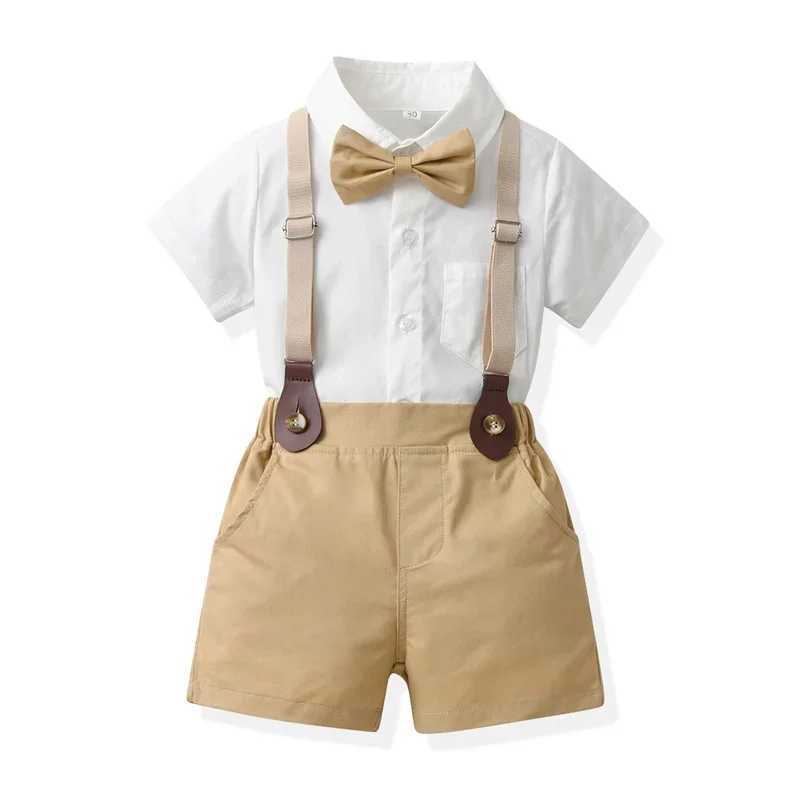 Clothing Sets Childrens formal birthday set childrens gentleman wedding white shirt 1-7 year old baby pants boys ceremonial clothing WX